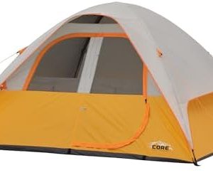 CORE Tent for Family Camping, Hiking and Backpacking | 3 Person / 4 Person / 6 Person / 9 Person Person Dome Camp Tents with Included Tent Gear Loft for Outdoor Accessories